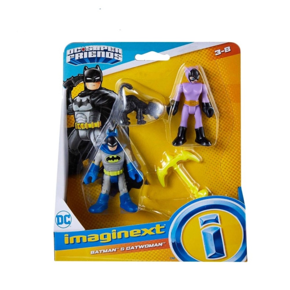 DC Super Friends IMAGINEXT Batman & Catwoman Figures Fisher Price Toy